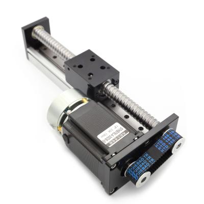 China 100mm CB Linear Guide Rail Precision Ball Screw Slide Module and NEMA 23 Brake Stepper Motor for sale