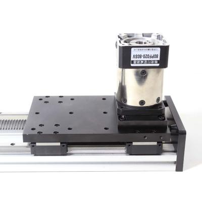 China 50mm-1000mm Belt Guide Synchronous Linear Slide Module Linear Rack And Sprocket Slide Module for sale