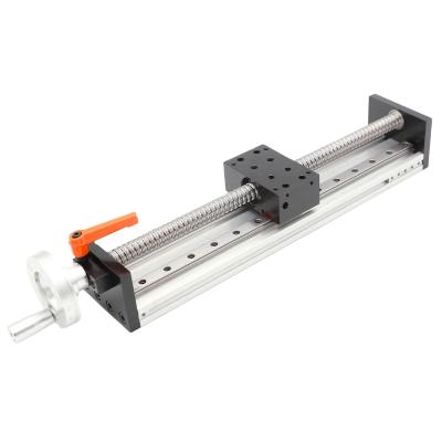 China 100mm H80BH Double Guide Precision Lead Screw Sealed Linear Slide Module Hand Wheel Module Guide Lifting Slide Table for sale