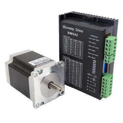 China step motor and DM542 two-phase hybrid driver 57byg 1.6Nm for CNC Nema23 stepper motor driver kit 57HB76L4-30DB & DM542 driver for sale