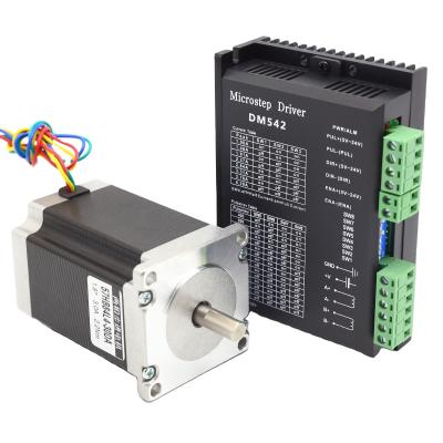 China Hybrid 2 Phase 2.2Nm 3A Stepper Motor NEMA 23 Micro Stepper Motor 57hs dm542 Driver kti 57HB84L4-30DA+dm542 for sale