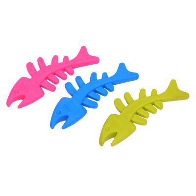 China Dog Playing Chewing Wholesale Shaped Fish Bone Dog Toy Cheap TPR Dog Chew Toy for sale