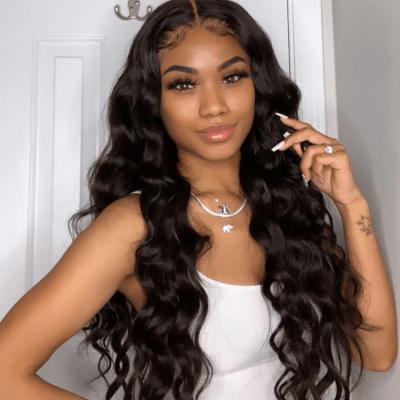 China Natural Lace Front Human Hair Wig Brazilian T Wave Wigs 150% Density Loose Deep Wave Human Hair Wig for sale