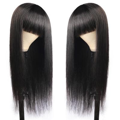 China Loose Deep Wave Short Human Hair Pixie Cut Machine Made Wig Lace Up Non Lace Wig Straight Wave Human Wig for sale