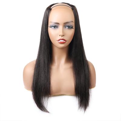 China Wholesale Fast Shipping 100% Human Hair Wig Silky Straight Wave Non LaceU Wig Sample Human Hair Wig Machine Made Part Wig for sale