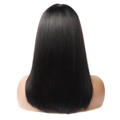 China Silky Straight Wave Wholesale Machine Made Hair Bob Full Machine Made Wig Natural Virgin Hair Wig for sale