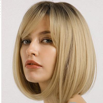 China Silky Straight Wave Wholesale 100% Natural Virgin Hair Brazilian Hair Wig Short Bob Wig for sale