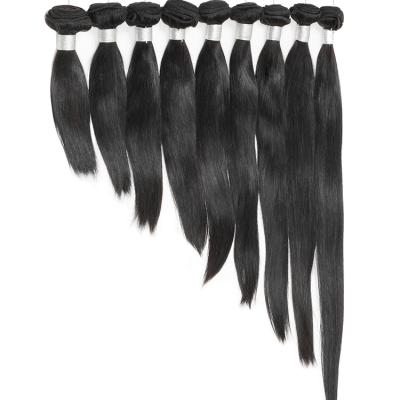 China Silky Straight Wave Virgin Bundles Natural Hair Extensions 10A Wholesale Natural Hairline Straight Ponytail Hair Bundles for sale