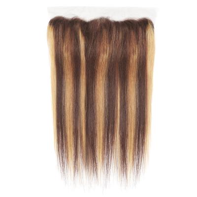 China Silky Straight 100% Virgin Remy Hair Extension Straight Wave 13x4 HD Lace Frontal Hair Closure for sale