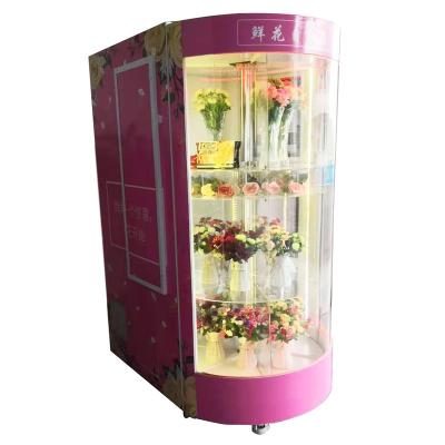 China New Vending Machine Fresh Flower Self Bouquet Display Microwave SDK 360 Degree Rotation Rise for sale