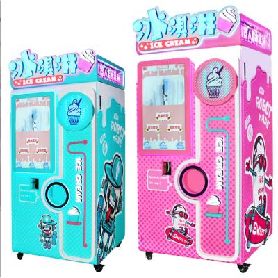 China Refrigerated ice cream machine-SDK express serve ice cream machine South Korea portable soft ice cream rolling machine for sale