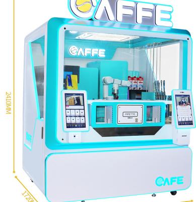 China Fresh automatic commercial mobile cafe robotic tea SDK milk tea vertical coffee robot vending machine for sale