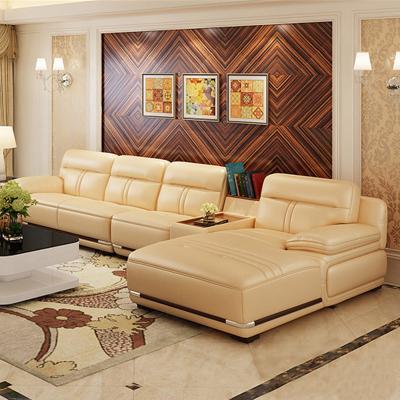 China Other European Luxurious Large Storage 7 L Shaped Seater Sofa Set Corner Living Room Sofa Leather Size Sectional for sale