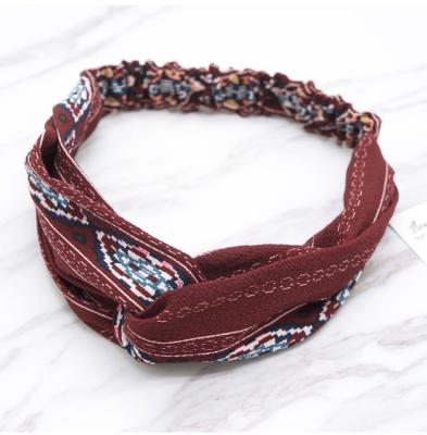 China Fashional Pretty Lady New Design Stock Flowers Wide Border Cloth Headband Hair Band Women Headband for sale