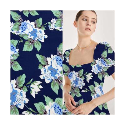 China Hot selling high quality simple metallic and 100% skin-friendly comfortable elegant rayon printing fabric for dress for sale