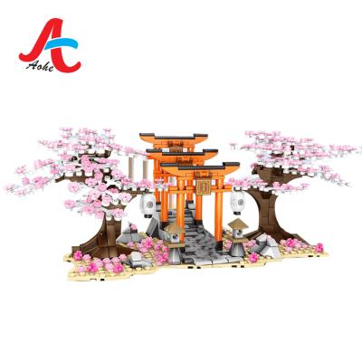 China 647+Pcs Moc Sakura Tree Cherry Blossom Romantic Building Blocks Toy Sembo Building Blocks Toys for sale