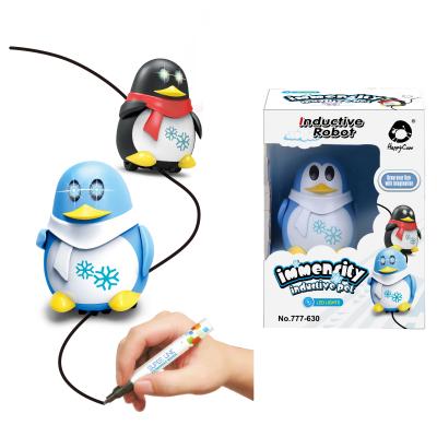 China Toy Peguin New Arrival BO Induction Robot Penguins Toy Electronic Walking Inductive Penguin for sale