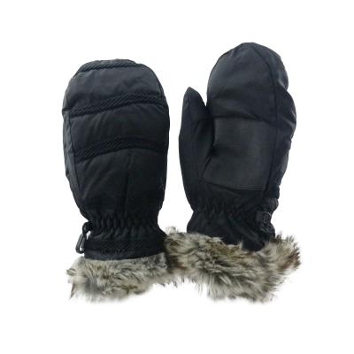 China Genis Goatskin Waterproof Leather Insulated Black Winter Ski Gloves Ski Mittens Warm Passionate Gloves for sale