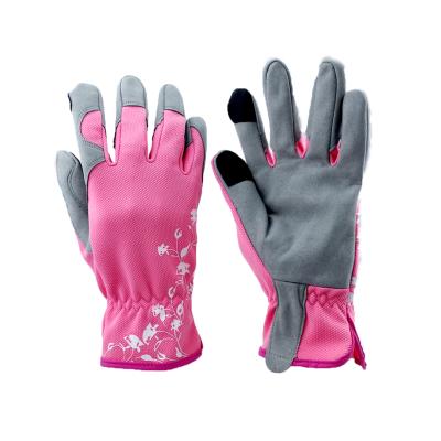 China Work Protective Safety Work Protective Outdoor Work Gloves Safety Garden Gloves Pink Women Garden Gloves for sale