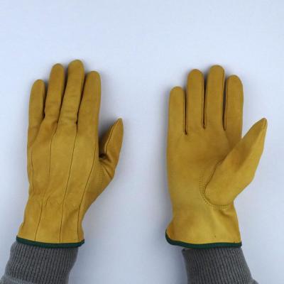 China Work Protection Leather Drive Heavy Duty Farm Labor Safety Riding Gardening Gloves For Driving for sale