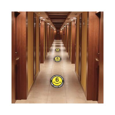 China Fashionable PVC New Style Floor Sticker Printing Social Distancing Sign Floor Sticker For Outdoor for sale