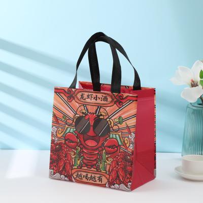 China Recyclable Wholesale Price Printed Eco Friendly Reusable Non Woven Tote Shopping Bags for sale