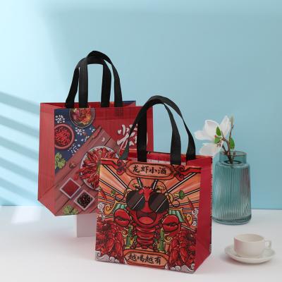 China New Design Portable Foldable Nonwoven Bag Recyclable For Shopping Packing for sale