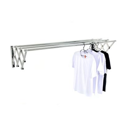 China Modern Stainless Steel Clothes Drying Rack Multifunctional Mini Wall Mount Balcony Hanger High Quality Cloth Rack Low Price for sale