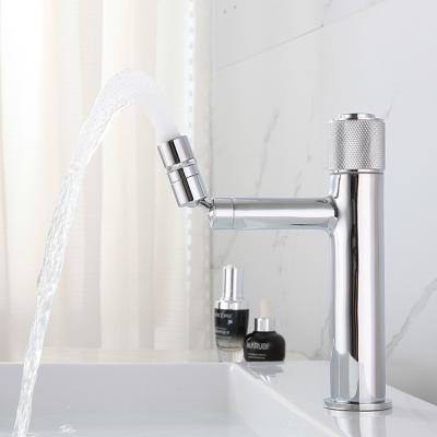 China New Arrival 360 Flow Regulation Brass Knob Switch Water Saving Mixer Basin Faucet Thermostatic Rotary Faucet and Water Faucet for sale