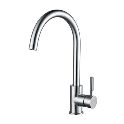 China High Quality Durable 304 Stainless Steel Cooling Modern Kitchen Faucet and Mixer Water Single Tap for sale