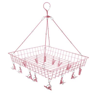 China Modern Household Clothes-Clothes-Sweater Sock Hanging Rack Tiled Clothes-Rack With Single And Double Layers for sale