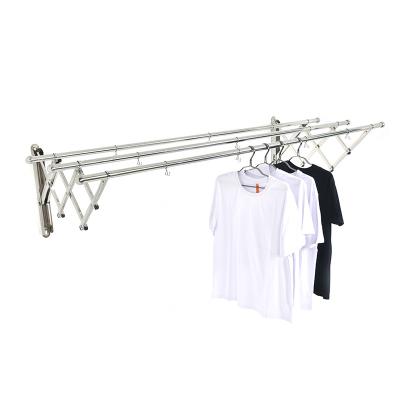 China Modern Stainless Steel Clothes Drying Rack Cloth Dryer Hanger Clothes Hanger Foldable Wall Mounted Clothes Racks Mounted for sale