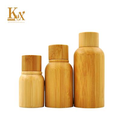 China Personal Care Packaging 5ml 10ml 15ml 20ml 30ml 50ml 100ml Glass Bottle Essential Oil Biodegradable Bamboo Cosmetic Bamboo Bottles for sale