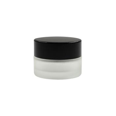 China Cosmetic Face Eye Cream Lip Gloss 5g 10g 15g 20g 30g 50g 100g Frosted Cosmetic Cream Jar With Silver White Black Metal Gold Aluminum Lid for sale