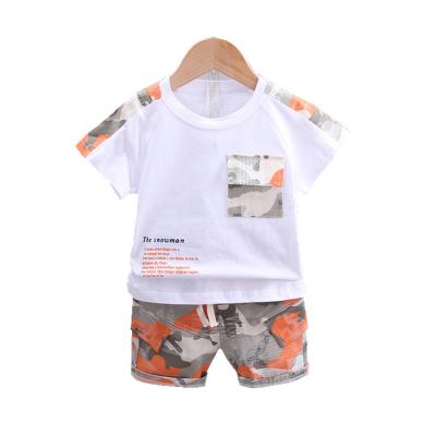 China 2022 Baby Casual Clothes Camouflage T-shirt And Shorts Set Two Years Old Children Clothes Baby Boy Clothing Set Summer for sale