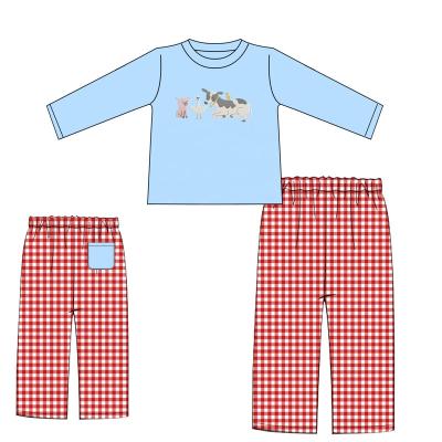 China Casual Cute Design Kids Clothing Sets Boys Boutique 2pcs Pants Clothing Sets 2020 for sale