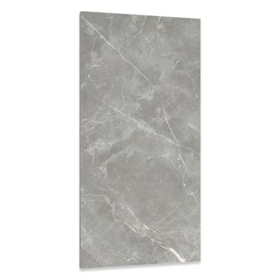 China Large 900x1800 Gray Full Polished Glazed Kitchen Modern Marble Porcelain Wall Tile for sale