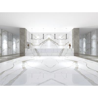 China High Wear Resistant Porcelain Glazed Ceramic Tiles 600X1200Mm Modern Interior Full Floor Body Wall Glossy Pearl White for sale