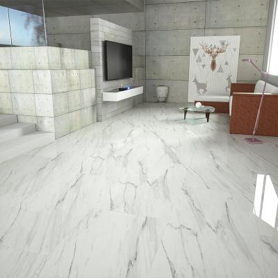 China Realgres Porcelain Polished Modern White Vitrified Glazed Ceramic Floor Bathroom Tiles 600X600 Mm for sale