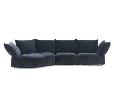 China Edra Sofa Furniture Velvet Fabric Living Sectional Italian Room Design Minimalism Realgres 3 Seater Sectional Sofa for sale