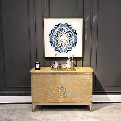 China Customized Solid Wood Flower Painting Drw Chest Of Drawers Wide for sale