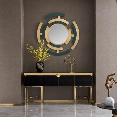 China Customized Black Lacquer Solid Wood Stainless Steel Sideboard for sale