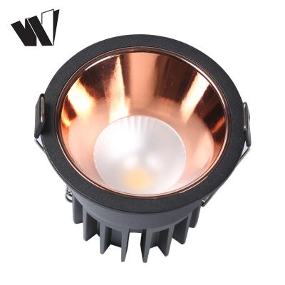 China Hotel Hihg lumen anti glare dimmable cob 12w recessed led downllight spot light for sale