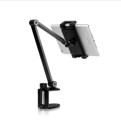 China Adjustable Foldable Long Arm Cell Phone Holder Mount For 7-13inch Tablet Space Controller Arm Stand On Desk Mount for sale