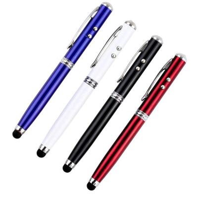 China Promotional Metal Pen Metal 4 in 1 Multi Laser Pointer With LED Torch Light Laser Pointer Pen For Teachers for sale