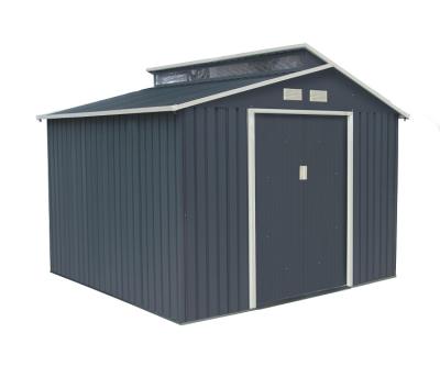 China Easily Assembled Gable Roof Galvanized Colorbond Garden Shed With Skylight for sale