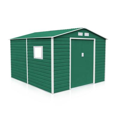 China Largest Size Easily Assembled Metal Shed With PC Window For Outdoor Garden Storage for sale