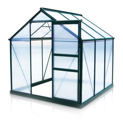 China Easily Assembled Mini Garden Aluminum Greenhouse Supplies With Sliding Door for sale