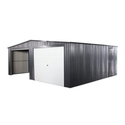 China Easily Assembled 32.68M2 Large Metal Garage Shed Prefab Listed Carport For 2 Cars for sale