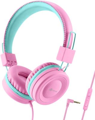 China Pillow-soft & iClever Adjustable Kids Headband Cable Headphones Over Ear for iPad Tablet Kindle Airplane School with Volume Control for sale